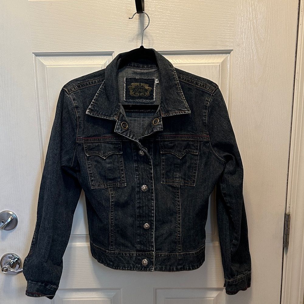 CAbi Dark Blue Jean Jacket Size M